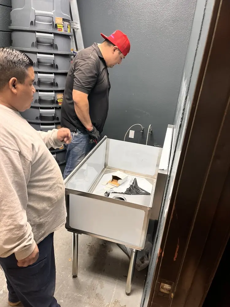 Commercial plumbing and sink installation in Salina